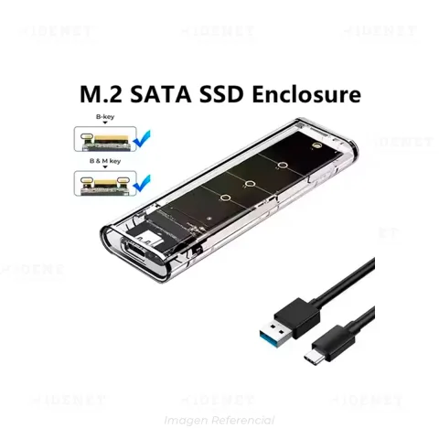 CASE EXTERNO PARA M.2 TIPO C 10GBPS PCIE NVME TRANSPARENTE