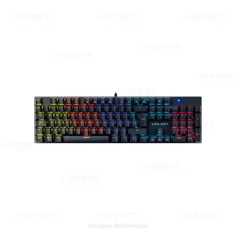 TECLADO MECANICO HALION KM203 COMANCHE 105 TECLAS RAINBOW