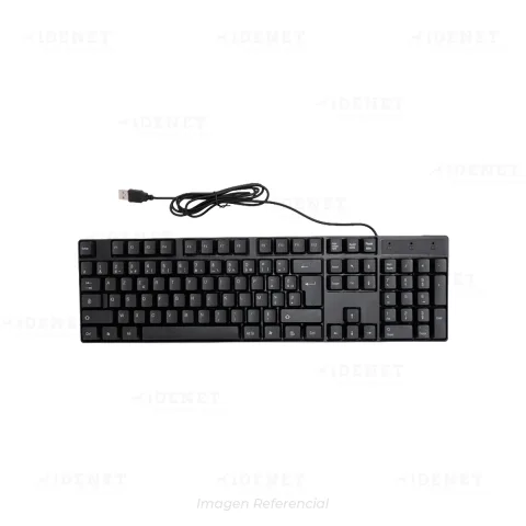 TECLADO CABLEADO USB K1800 ENGLISH BLACK