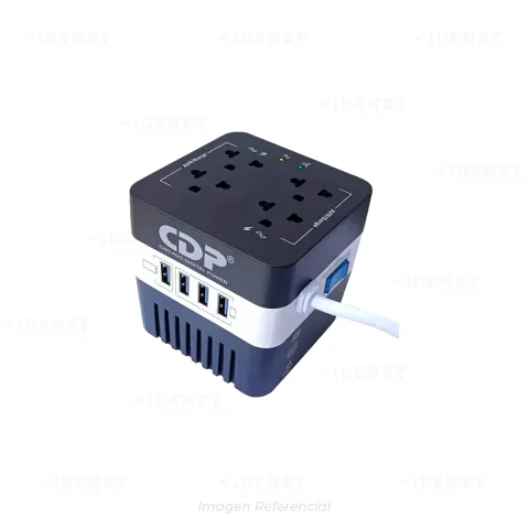 ESTABILIZADOR 600VA(300W) CDP RU-AVR604i 4-tomas, 4pt-USB