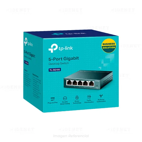 SWITCH TP-LINK TL-SG105 GIGABIT 5 PUERTOS BUSINESS METALICO