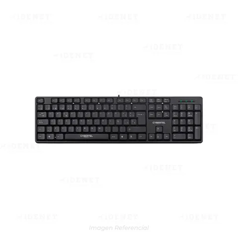 TECLADO CABLEADO CYBERTEL EBONY K105+ BLACK