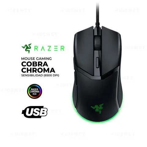 MOUSE Gaming RAZER COBRA CHROMA RGB 8500 DPIs BLACK
