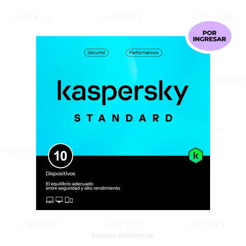 ANTIVIRUS KASPERSKY STANDARD 10 EQUIPOS 12 MESES