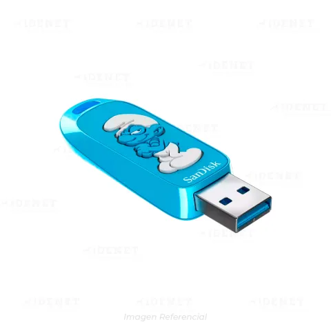 MEMORIA USB Sandisk SMURFS 64GB 3.2 Gen 1 130MB/s