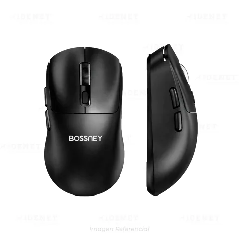 MOUSE RECARGABLE BOSSNEY BS-M7023 (Wi/BT/USB) 2.4K DPIs BLACK