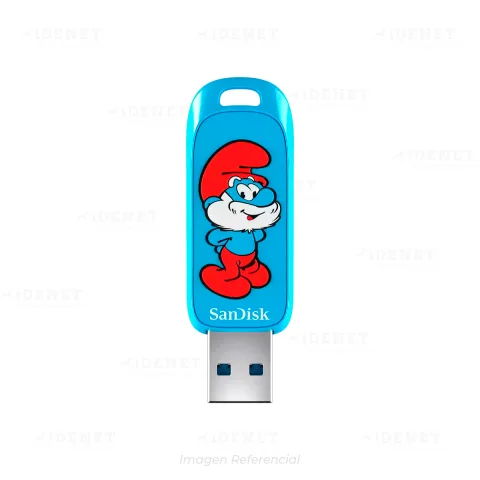 MEMORIA USB Sandisk SMURFS 128GB 3.2 Gen 1 130MB/s