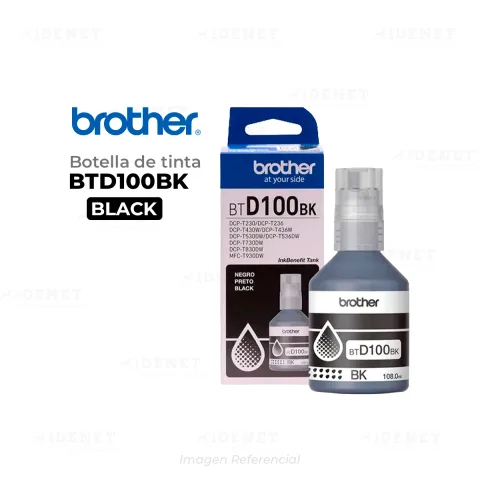 TINTA BROTHER BLACK BTD100BK 108ml