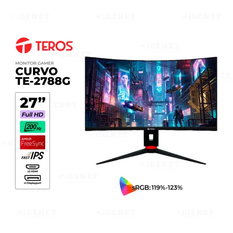MONITOR CURVO GAMING 27 200HZ IPS TEROS TE-2788G