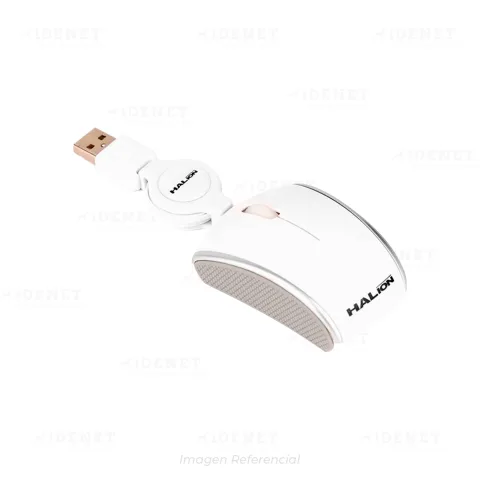 MOUSE HALION AVENGER MINI HA-480 BLANCO RETRACTIL 1000DPIs