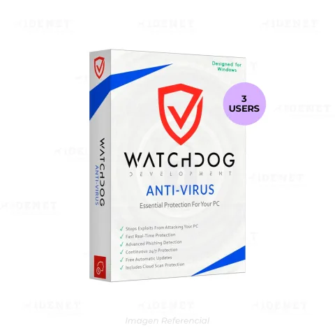 WATCHDOG ANTIVIRUS 3 EQUIPOS 12 MESES