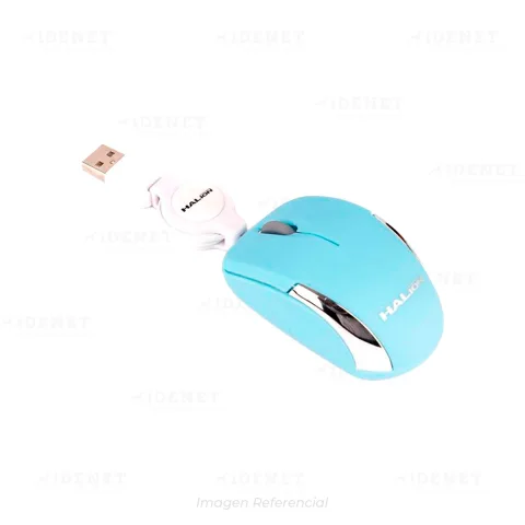 MOUSE RETRACTIL HALION HERMES MINI M1858 CELESTE 1000 DPIs