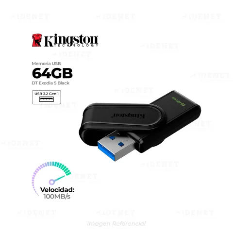 MEMORIA USB 64GB KINGSTON DT EXODIA S