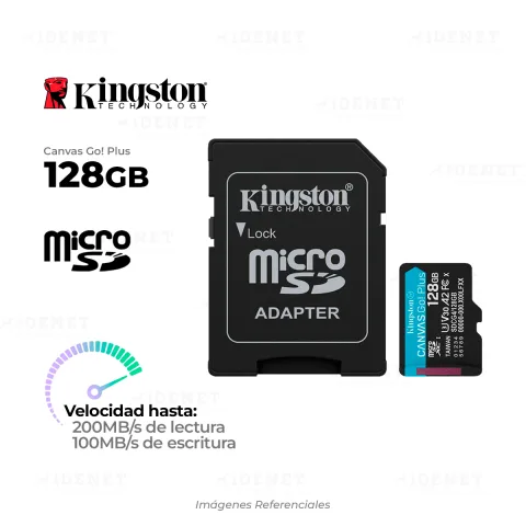 MEMORIA micro SD 128GB KINGSTON CANVAS GO! PLUS G4
