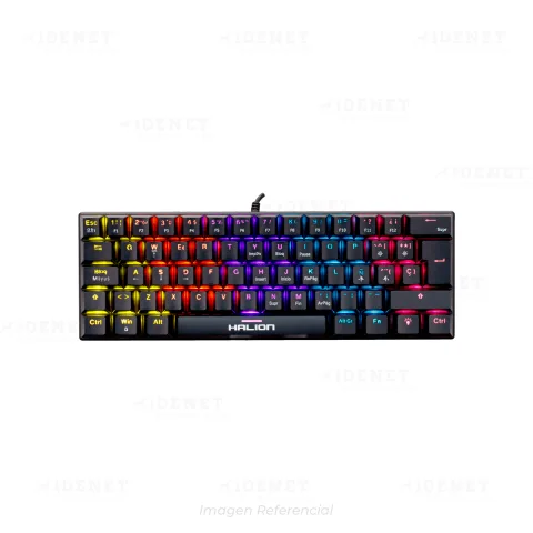 TECLADO MECANICO HALION KM201 COMANCHE 62 RAINBOW