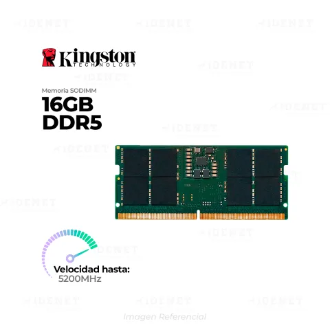 MEMORIA RAM KINGSTON SODIMM 16GB DDR5 5200 MHZ