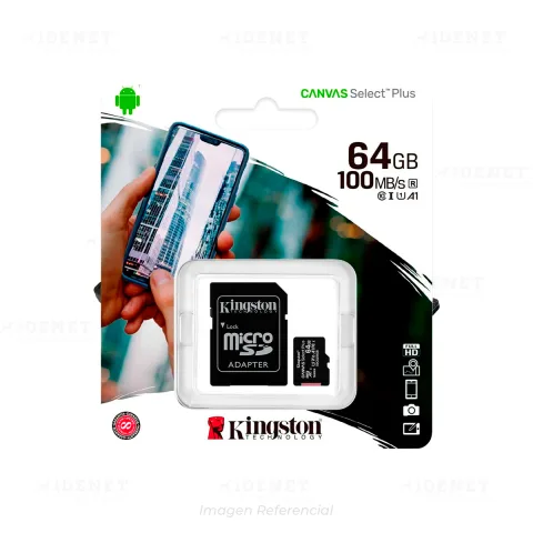 MEMORIA micro SD 64GB KINGSTON CANVAS SELECT PLUS G4