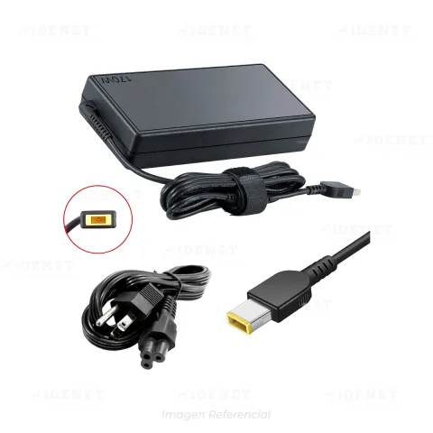 CARGADOR PARA LENOVO 20V 8.5A 170W (PUNTA USB AMARILLO)