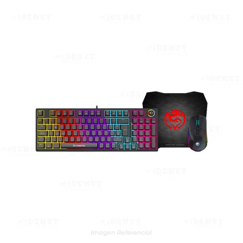 COMBO CYBERTEL STRIKER GRAY CBX GT1802+ + TECLADO MECANICO RGB + MOUSE + PAD MOUSE