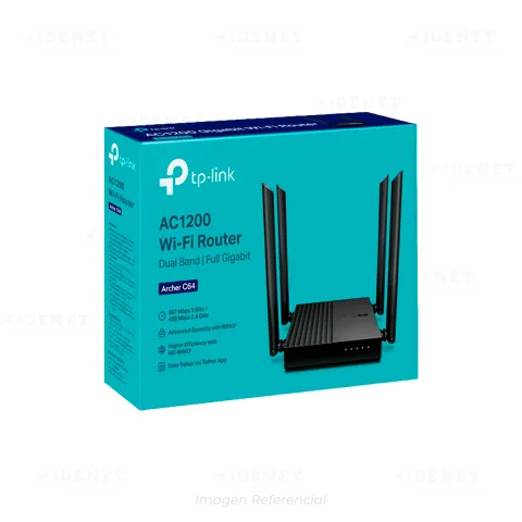 ROUTER TP-LINK Archer C64 AC1200 GIGABIT 2BAND 4 ANTENAS