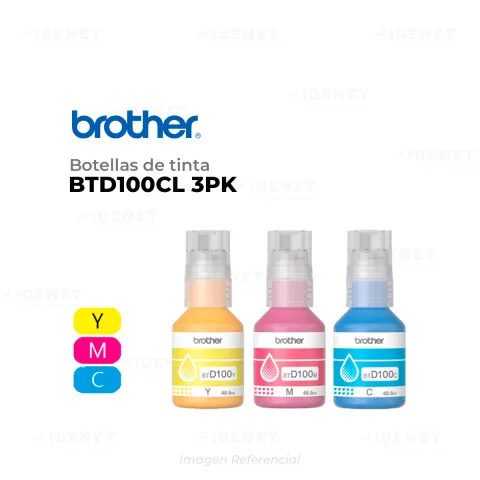 TINTA BROTHER TRIPACK BTD100CL 3PK 48.8ml C/U