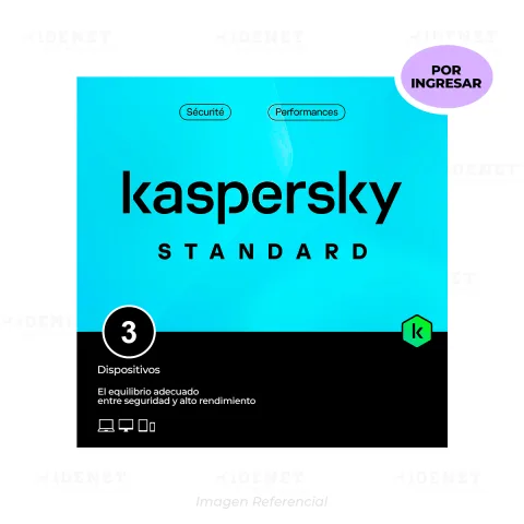 ANTIVIRUS KASPERSKY STANDARD 3 EQUIPOS 12 MESES