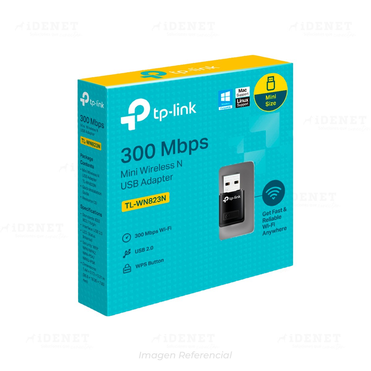RED TP-LINK TL-WN823N USB ADAPTER (300Mbps)