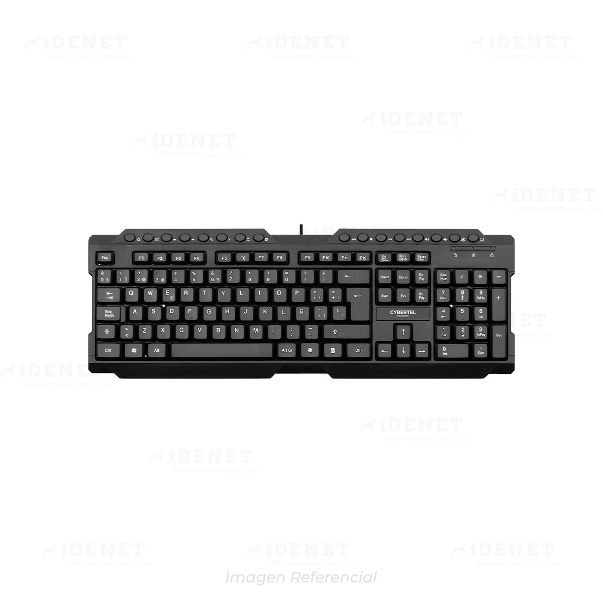 TECLADO CABLEADO CYBERTEL PRINCE K212+ BLACK