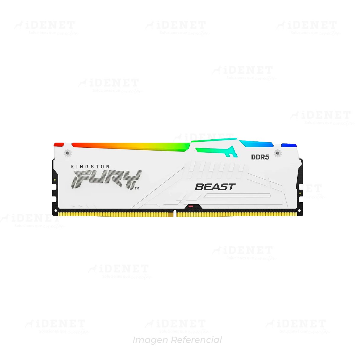 MEMORIA RAM KINGSTON FURY BEAST 16GB RGB DDR5 6000MHZ WHITE