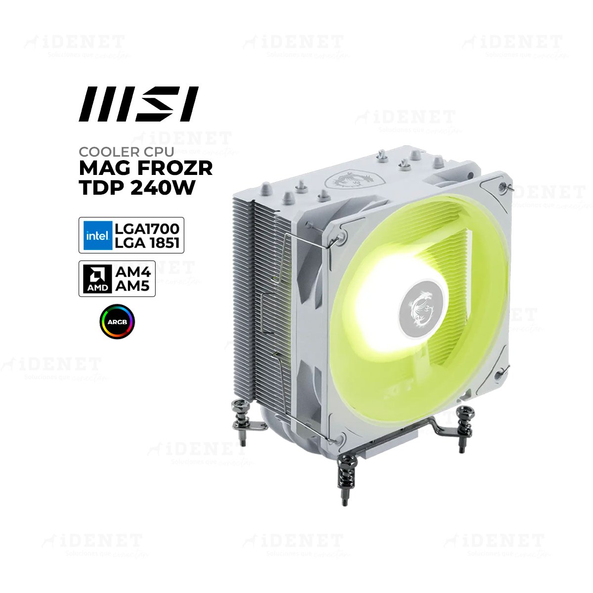 COOLER DE PROCESADOR MSI MAG FROZR 240W BLANCO
