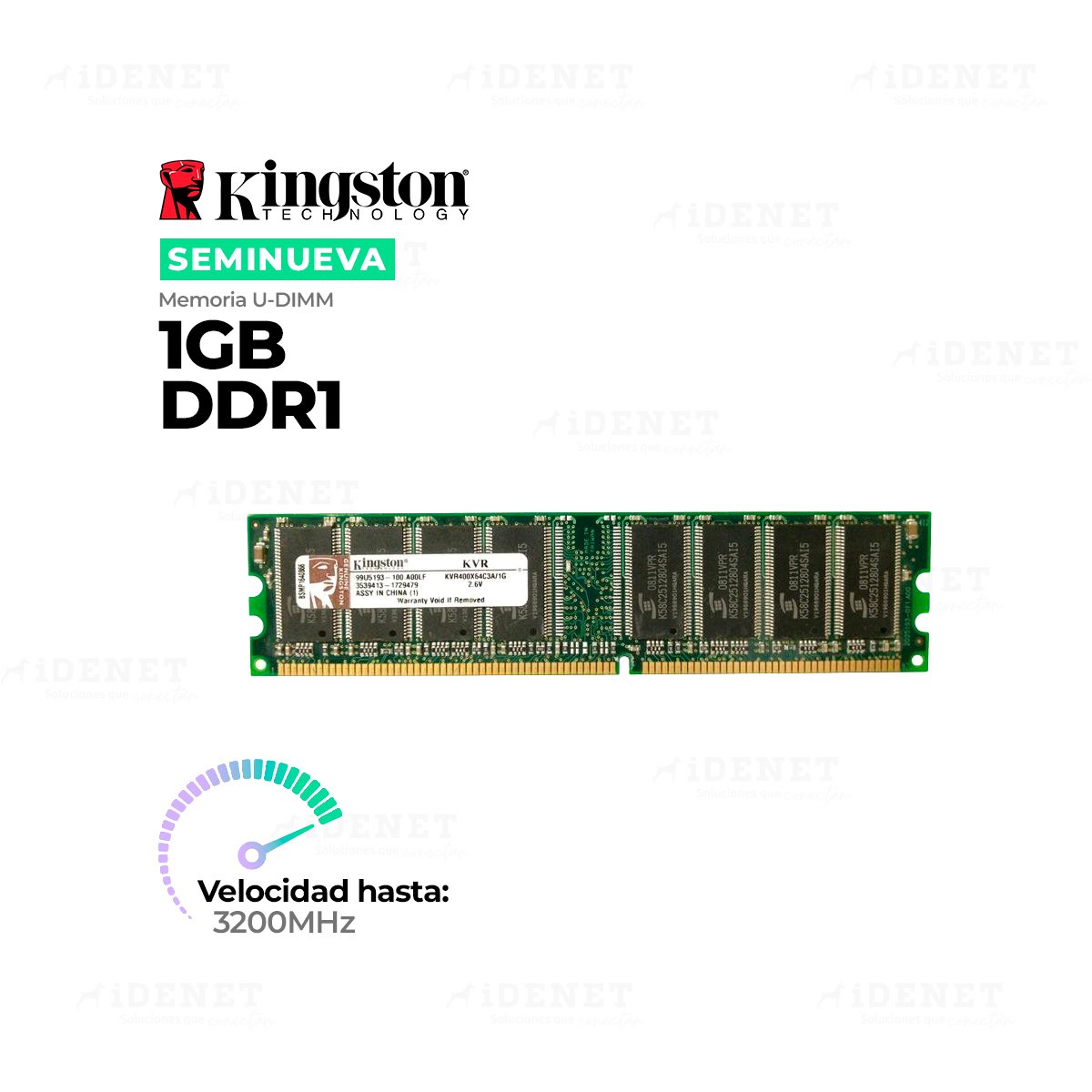 Memoria RAM Kingston KVR400X64C3A/1G DIMM 1GB DDR1 3200 MHZ