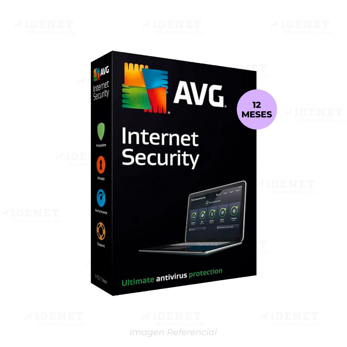 ANTIVIRUS AVG INTERNET SECURITY 10 EQUIPOS 12 MESES