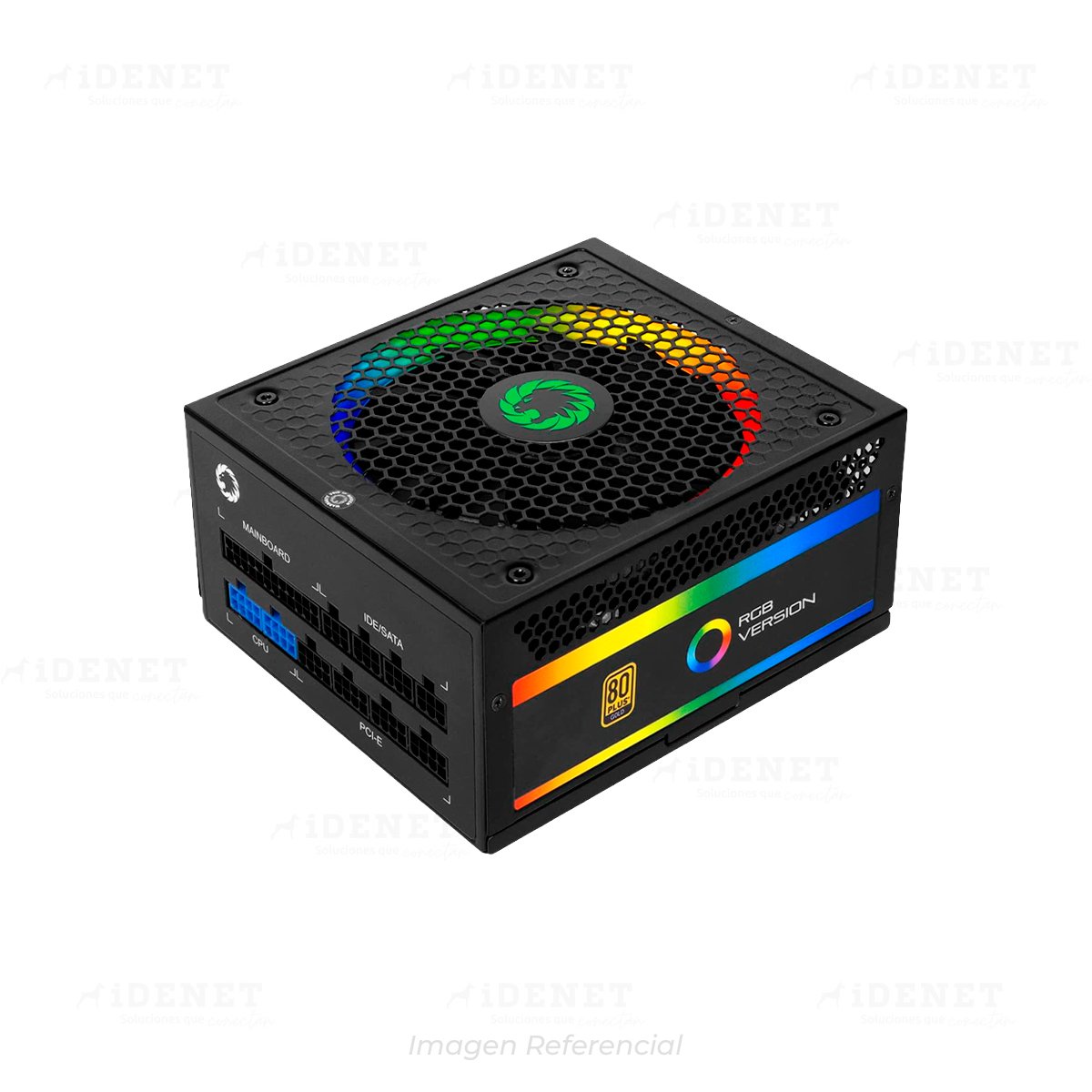 FUENTE 750W 80 plus GOLD GAMEMAX MODULAR RGB BLACK