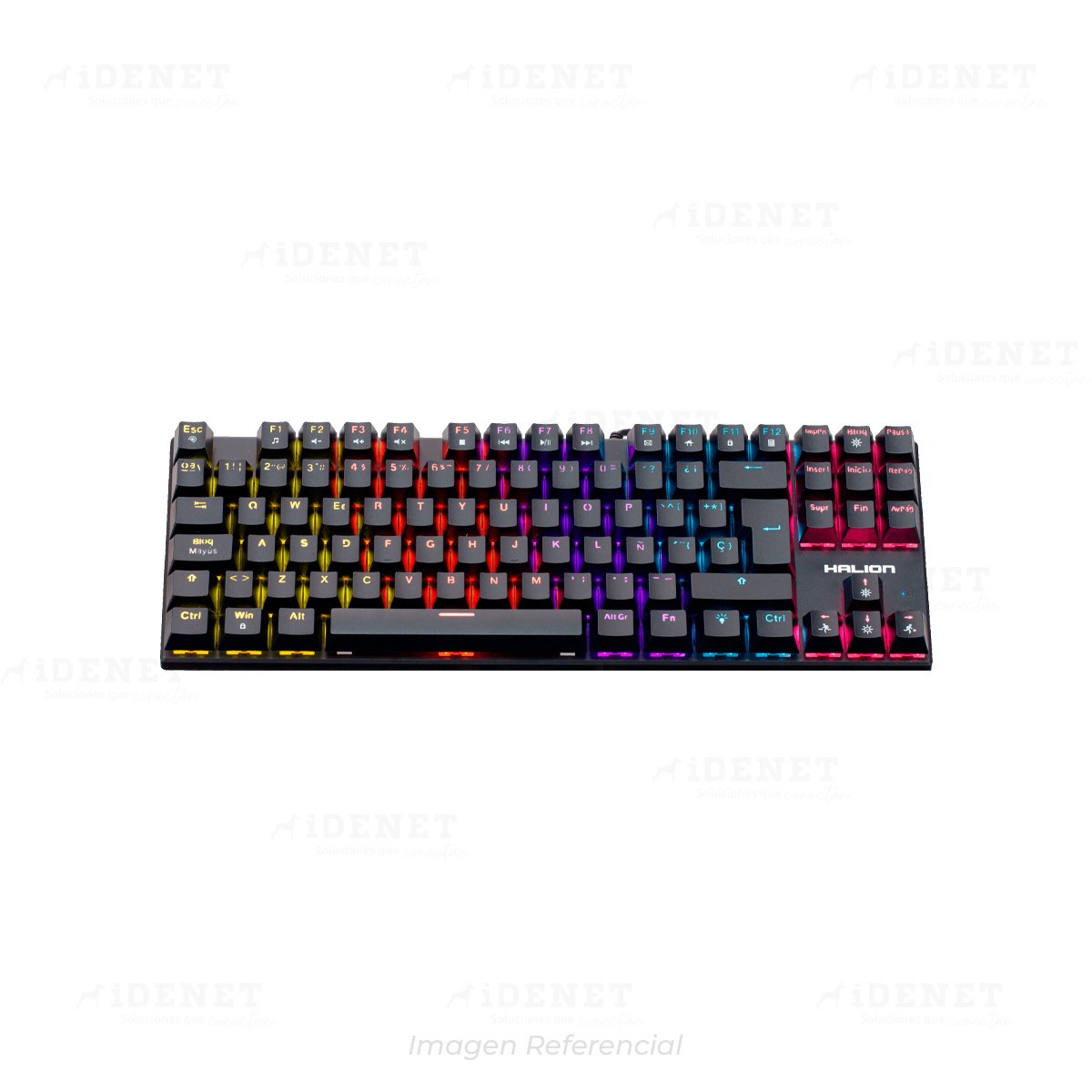 TECLADO MECANICO HALION KM202 COMANCHE 80% RAINBOW