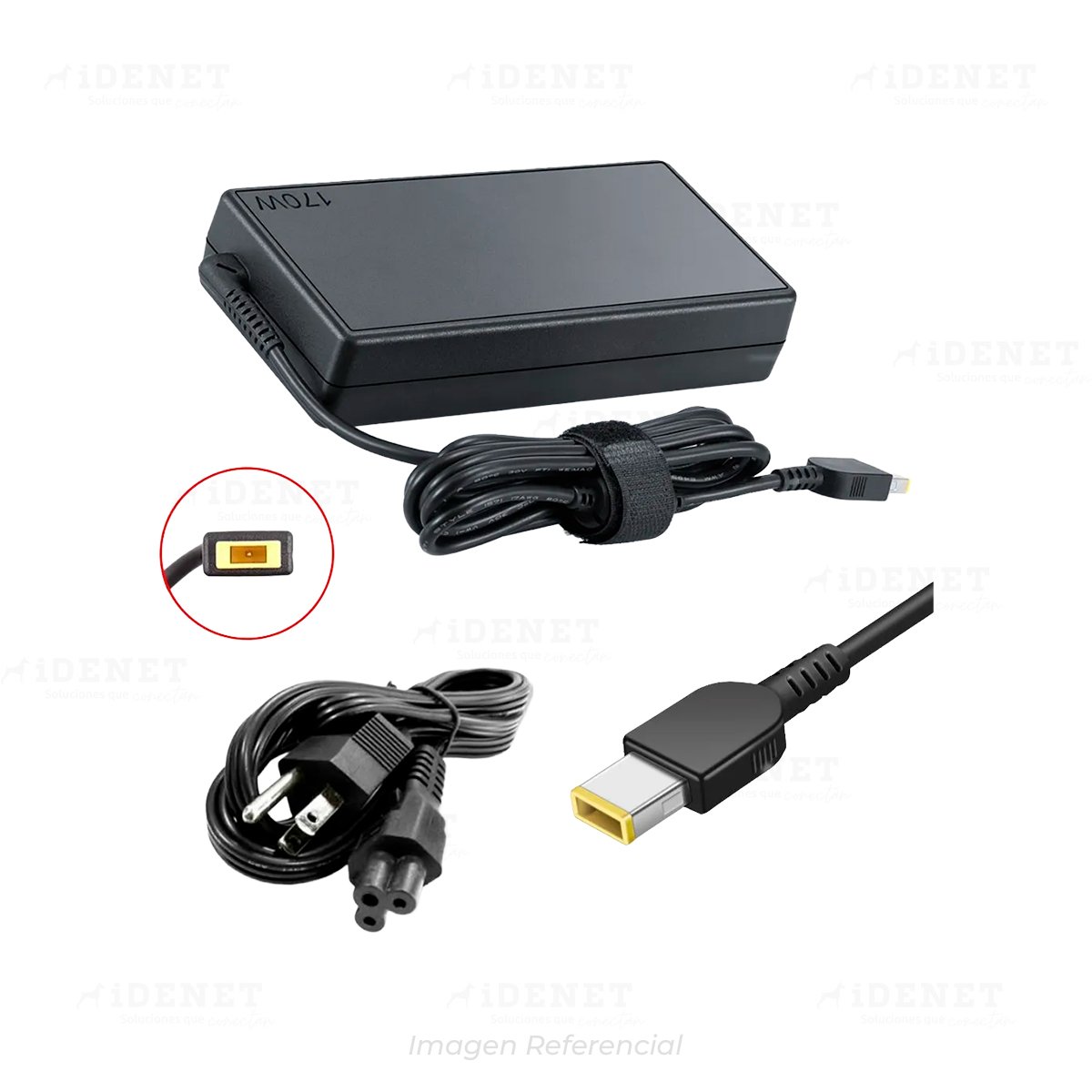 CARGADOR PARA LENOVO 20V 8.5A 170W (PUNTA USB AMARILLO)