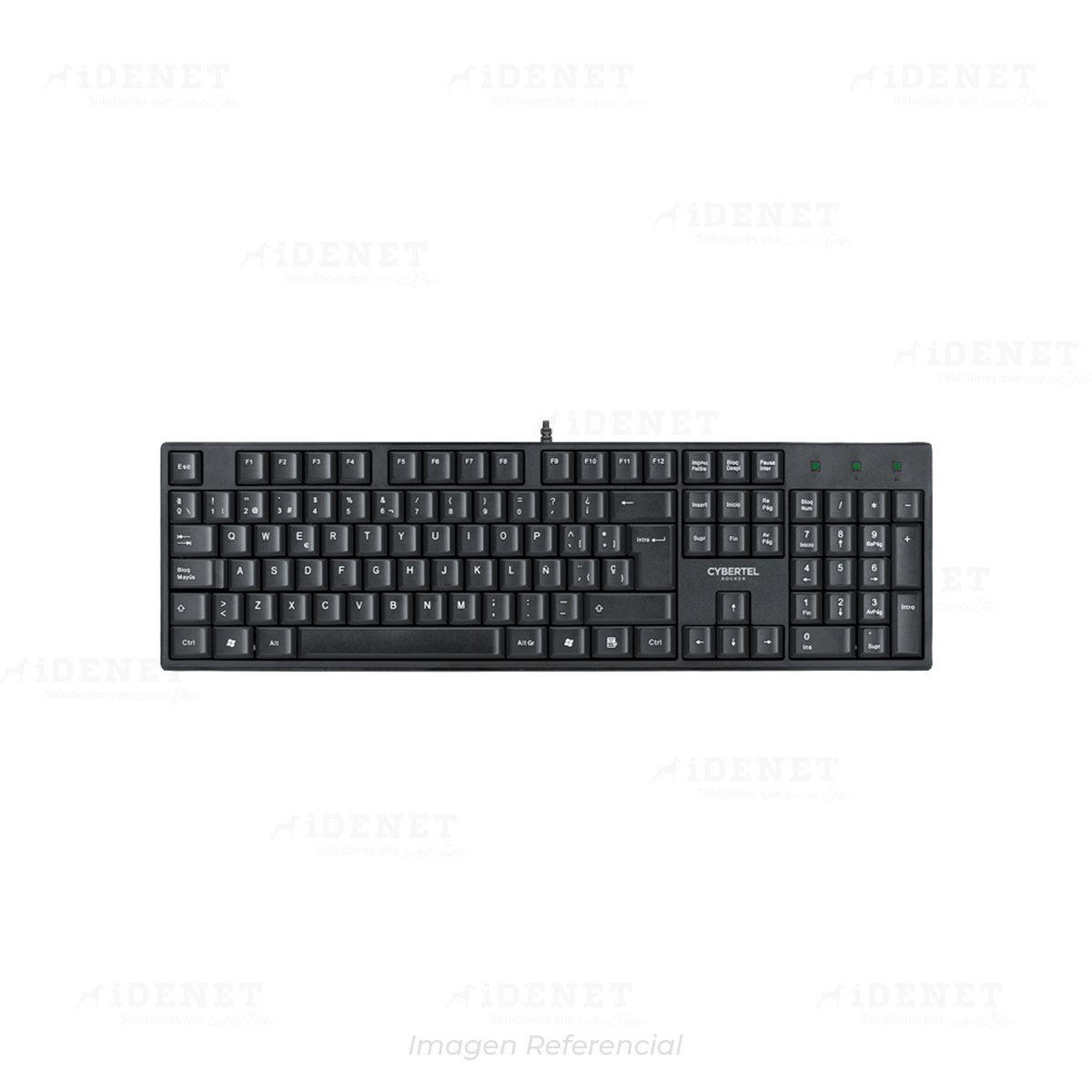 TECLADO CABLEADO CYBERTEL ROCKER CYB K100 BLACK