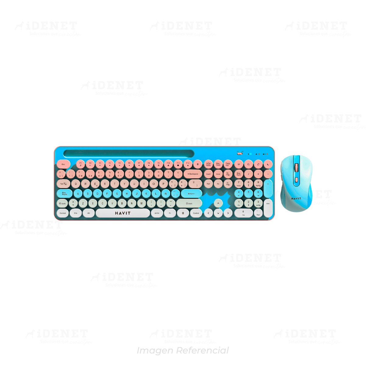 TECLADO Y MOUSE HAVIT WIRELESS KB832GCM-SP 1600 DPIs