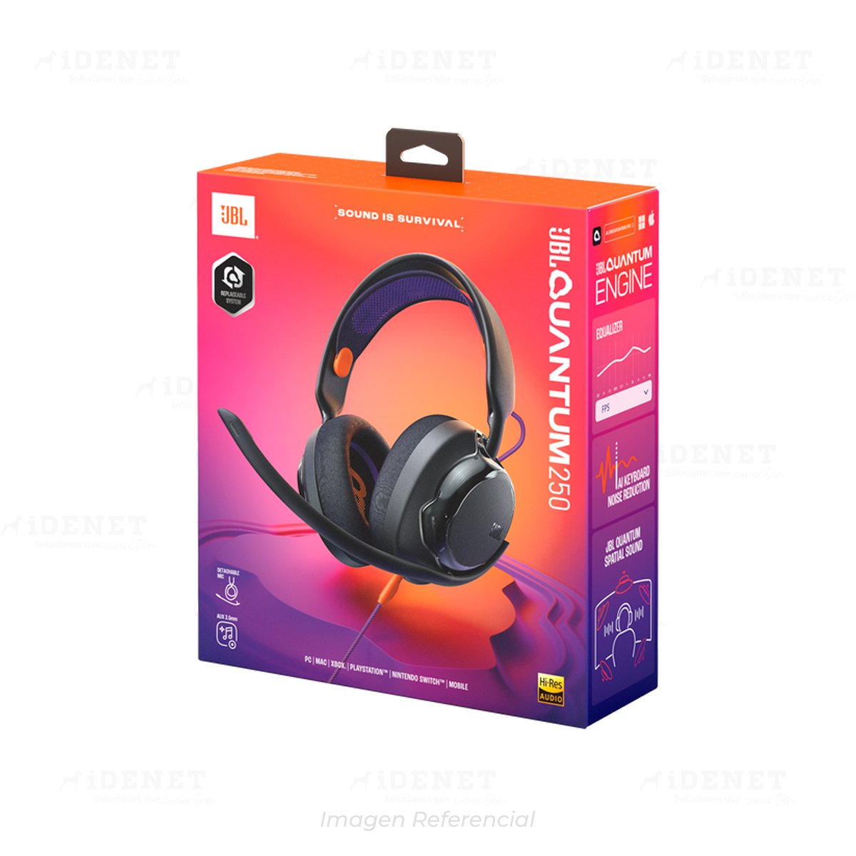 AURICULAR JBL QUANTUM 250 PURPLE 3.5MM