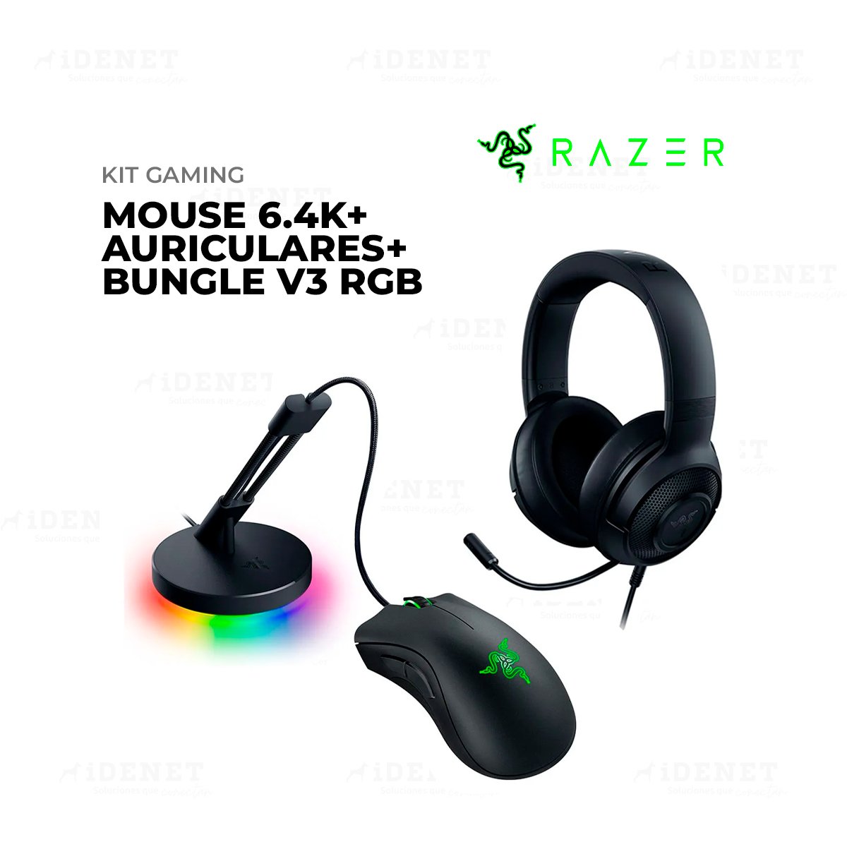 KIT RAZER GAMING ON BUNDLE CHROMA RGB, MOUSE Y AURICULAR